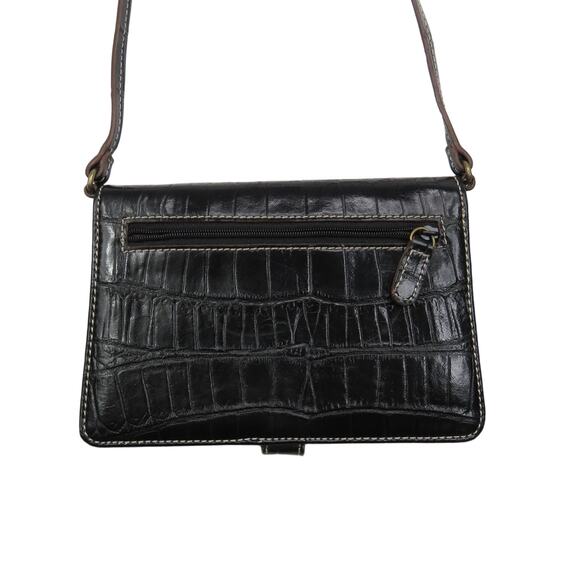 Y2K Nine West Vintage Black Alligator Mini Bag Faux Leather - Picture 4 of 6